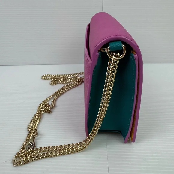 DVF Diane Von Furstenberg   Leather Shoulder Crossbody Bag Clutch Chain Strap - Picture 3 of 16